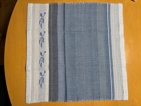 hand towel - blue and white- lampas series