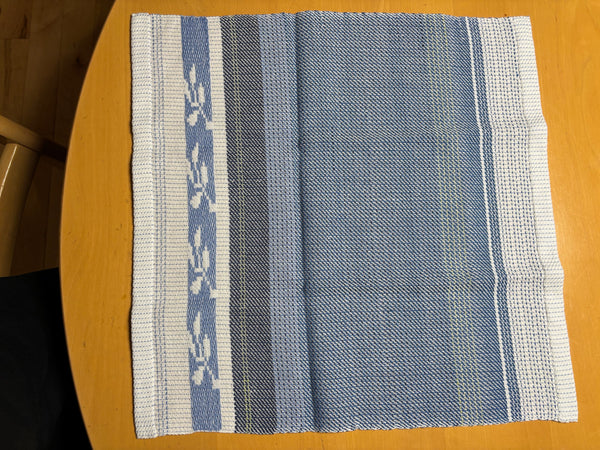 hand towel - blue and white- lampas series