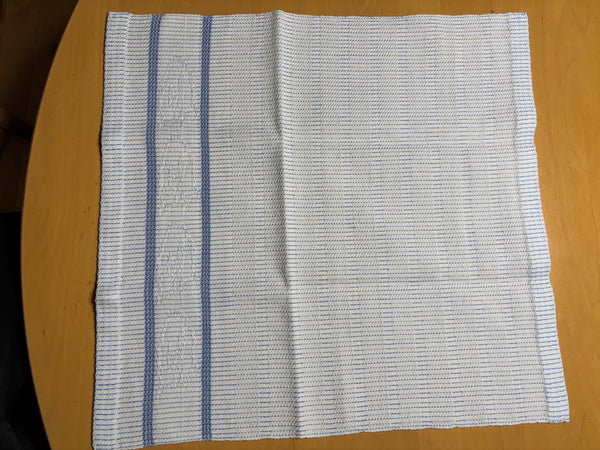 hand towel - blue and white- lampas series
