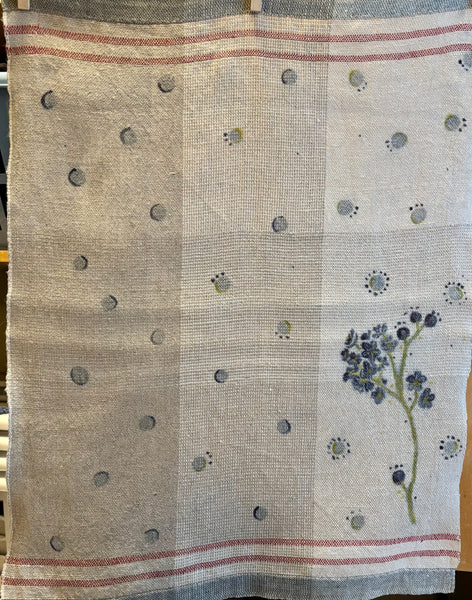 Tea Towel-Linen White And Natural Series (with natural dye prints)
