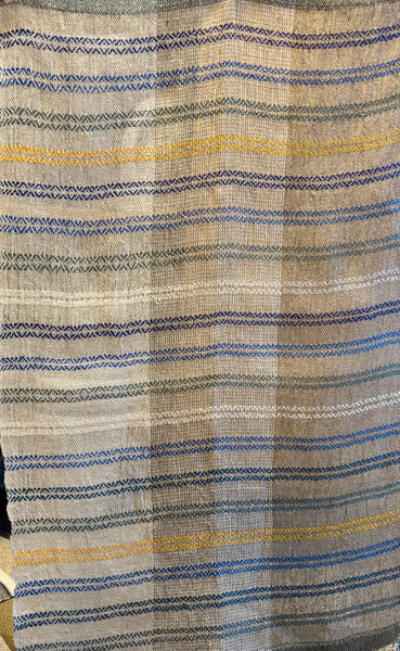 Tea Towel-Linen White And Natural Series (with natural dye prints)