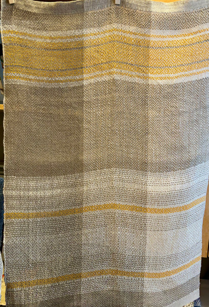 Tea Towel-Linen White And Natural Series (with natural dye prints)