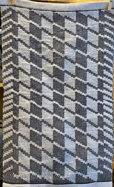 hand towel - blue and white- lampas series