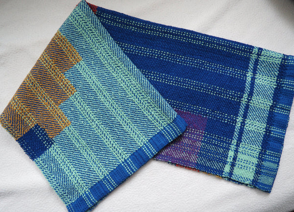 Hand Towel-Royal and Teal Geometrics Series