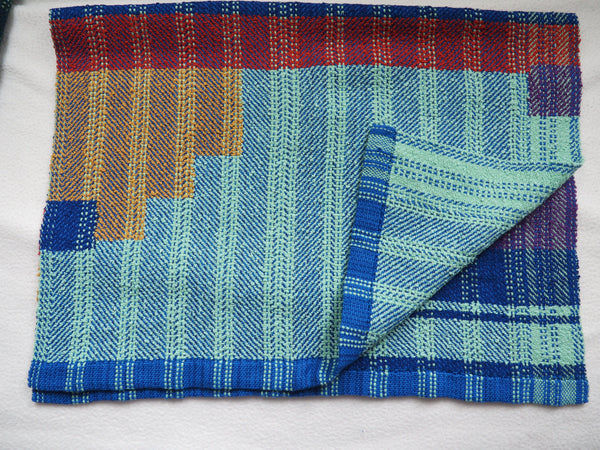 Hand Towel-Royal and Teal Geometrics Series