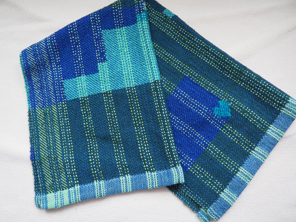 Hand Towel-Royal and Teal Geometrics Series