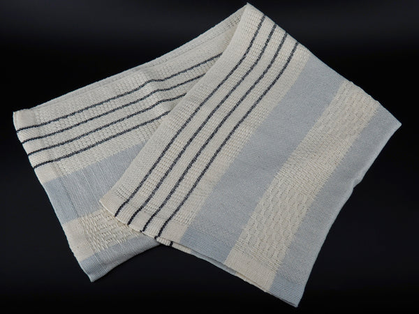 Tea Towel -"Squares in natural dyed linen and fine cotton"