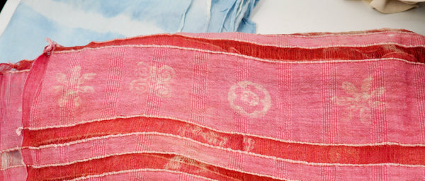 Silk and cotton natural dyed scarf series