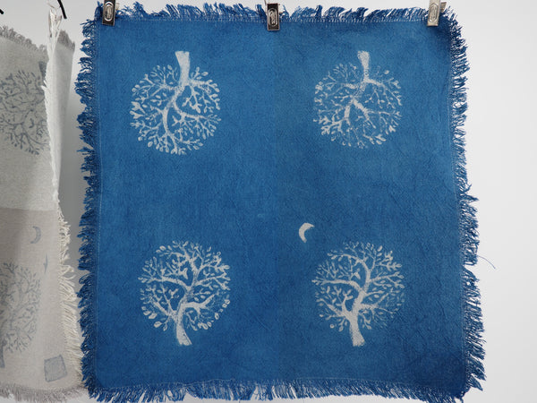 2 tone cotton napkins grey and natural- natural dyed series