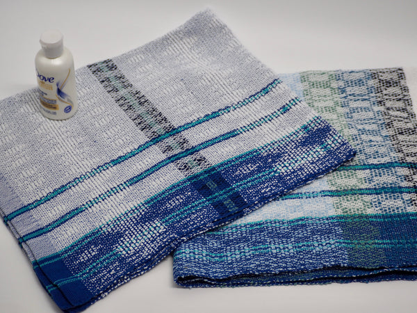 Hand Towel- " Classic Blue and White with Strips "(Summer winter)