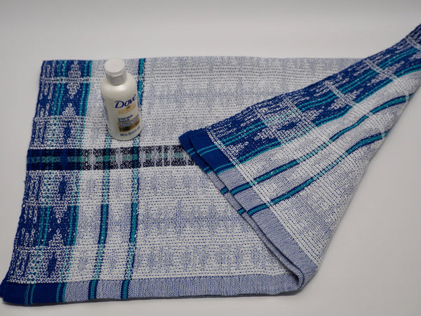 Hand Towel- " Classic Blue and White with Strips "(Summer winter)