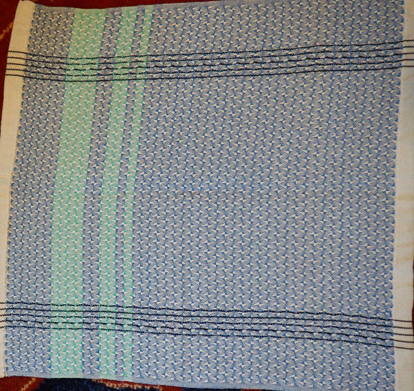 Tea Towel- blue and black strip series