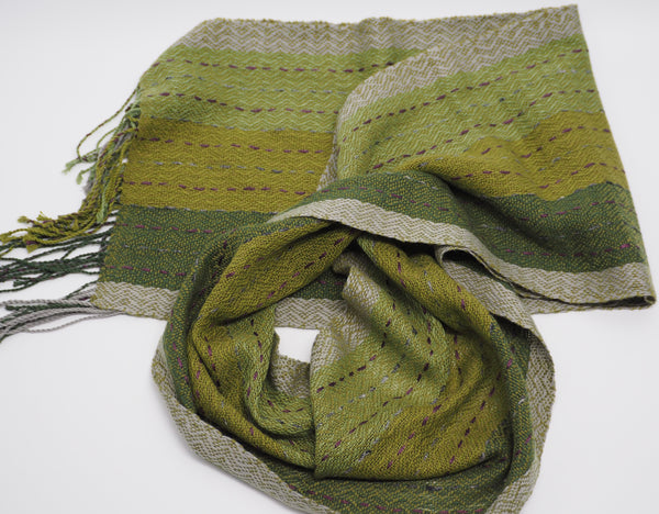 Scarf-"Green and Grey"