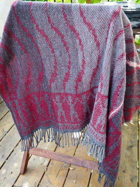 Blanket-"United We Stand" Shetland and Merino Wool Grey Series