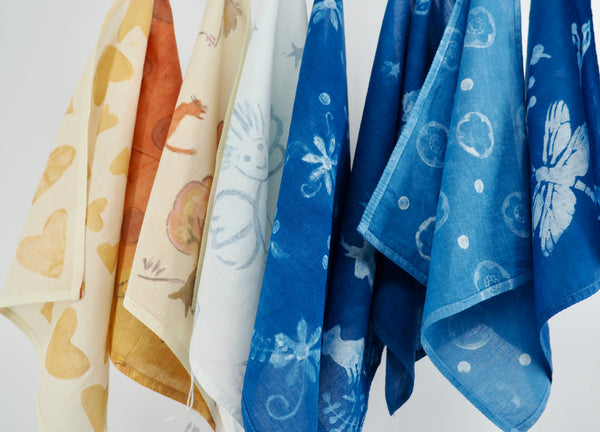 cotton hankies- natural dyed series