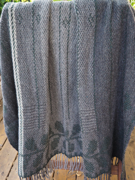 Blanket-"United We Stand" Shetland and Merino Wool Grey Series