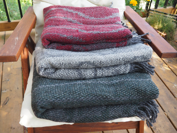 Blanket-"United We Stand" Shetland and Merino Wool Grey Series