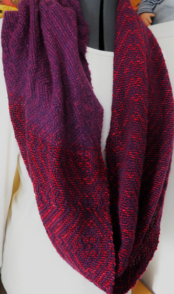 Shawl-Purple and Grey Scarf Series- super wash wool