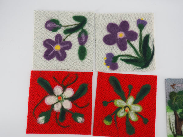 Felted Hot Pads flowers