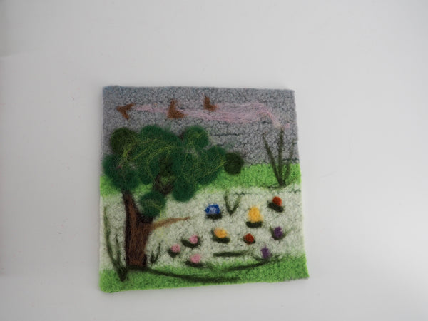 Felted Hot Pads flowers
